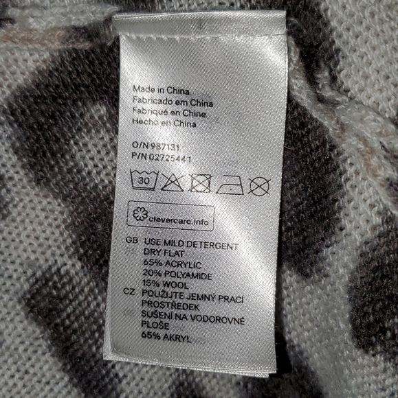 H&m animal print open front long cardigan US M - Picture 3 of 4